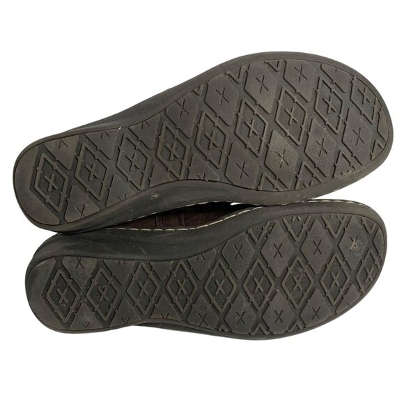 WHITE MOUNTAIN Brown Suede Shearling Lined Moccasins Ankle Boots Women 7M - Picture 5 of 9